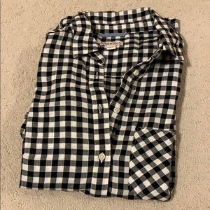 black and white flannel